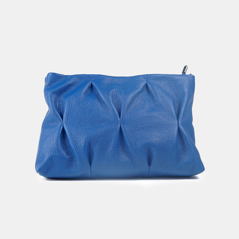 Bolso de bandolera de piel arrugada azul klein Cecilia M